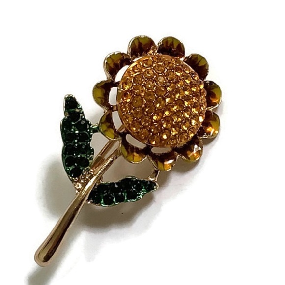 Jewelry - ♦️3 for$15♦️Light Weight Sunflower Brooch